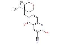 6-{[4-(dimethylamino)tetrahydro-2H-pyran-4-yl]methyl}-2-hydroxy-5-oxo-5,6-dihydro-1,6-naphthyridine-3-carbonitrile