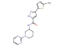 3-(5-methyl-2-thienyl)-N-[1-(2-pyrimidinyl)-3-piperidinyl]-1H-pyrazole-5-carboxamide