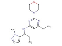 6-ethyl-N-[1-(1-methyl-1H-pyrazol-5-yl)propyl]-2-morpholin-4-ylpyrimidin-4-amine