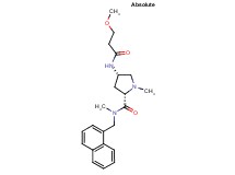 (2S,4S)-4-[(3-methoxypropanoyl)amino]-N,1-dimethyl-N-(1-naphthylmethyl)pyrrolidine-2-carboxamide
