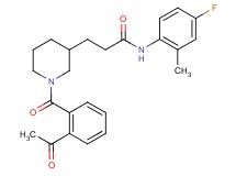 3-[1-(2-acetylbenzoyl)-3-piperidinyl]-N-(4-fluoro-2-methylphenyl)propanamide