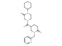 1-cyclohexyl-4-{[6-oxo-1-(2-pyridinylmethyl)-3-piperidinyl]carbonyl}-2-piperazinone