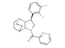 (2R*,3S*,6R*)-3-(2,3-difluorophenyl)-5-(3-pyridazinylcarbonyl)-1,5-diazatricyclo[5.2.2.0~2,6~]undecane