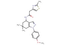 N-[1-(4-methoxyphenyl)-6,6-dimethyl-4,5,6,7-tetrahydro-1H-indazol-4-yl]-2-(2-methyl-1,3-thiazol-4-yl)acetamide