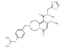 3-(4-isopropoxybenzyl)-9-methoxy-N-methyl-7-oxo-N-(1,3-thiazol-2-ylmethyl)-1,2,3,4,5,7-hexahydropyrido[1,2-d][1,4]diazepine-10-carboxamide