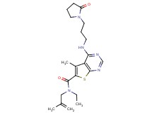 N-ethyl-5-methyl-N-(2-methyl-2-propen-1-yl)-4-{[3-(2-oxo-1-pyrrolidinyl)propyl]amino}thieno[2,3-d]pyrimidine-6-carboxamide