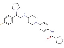 N-[4-(4-{[2-(4-fluorophenyl)-2-(1-pyrrolidinyl)ethyl]amino}-1-piperidinyl)phenyl]cyclopentanecarboxamide