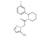 2-(3-fluorophenyl)-1-[(5-methyl-1H-pyrazol-1-yl)acetyl]piperidine