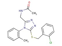 N-{[5-[(2-chlorobenzyl)thio]-4-(2-methylphenyl)-4H-1,2,4-triazol-3-yl]methyl}acetamide