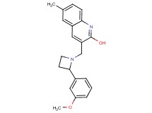 3-{[2-(3-methoxyphenyl)-1-azetidinyl]methyl}-6-methyl-2-quinolinol