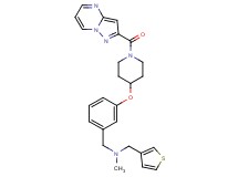N-methyl-1-(3-{[1-(pyrazolo[1,5-a]pyrimidin-2-ylcarbonyl)-4-piperidinyl]oxy}phenyl)-N-(3-thienylmethyl)methanamine