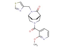 (1S*,5R*)-3-[(2-methoxypyridin-3-yl)carbonyl]-6-(1,3-thiazol-4-ylmethyl)-3,6-diazabicyclo[3.2.2]nonan-7-one