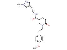 1-[2-(4-methoxyphenyl)ethyl]-N-[2-(1-methyl-1H-pyrazol-4-yl)ethyl]-6-oxo-3-piperidinecarboxamide
