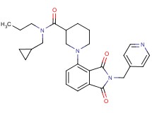 N-(cyclopropylmethyl)-1-[1,3-dioxo-2-(4-pyridinylmethyl)-2,3-dihydro-1H-isoindol-4-yl]-N-propyl-3-piperidinecarboxamide