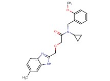 N-cyclopropyl-N-(2-methoxybenzyl)-2-[(6-methyl-1H-benzimidazol-2-yl)methoxy]acetamide