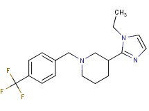 3-(1-ethyl-1H-imidazol-2-yl)-1-[4-(trifluoromethyl)benzyl]piperidine