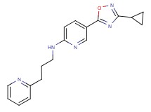 5-(3-cyclopropyl-1,2,4-oxadiazol-5-yl)-N-[3-(2-pyridinyl)propyl]-2-pyridinamine