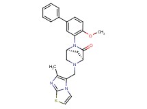 (1S*,4S*)-2-(4-methoxy-3-biphenylyl)-5-[(6-methylimidazo[2,1-b][1,3]thiazol-5-yl)methyl]-2,5-diazabicyclo[2.2.1]heptan-3-one