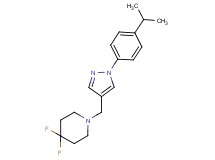 4,4-difluoro-1-{[1-(4-isopropylphenyl)-1H-pyrazol-4-yl]methyl}piperidine