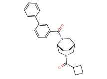 (1S*,5R*)-6-(3-biphenylylcarbonyl)-3-(cyclobutylcarbonyl)-3,6-diazabicyclo[3.2.2]nonane