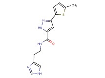 N-[2-(1H-imidazol-4-yl)ethyl]-3-(5-methyl-2-thienyl)-1H-pyrazole-5-carboxamide