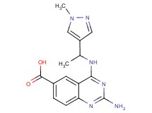 2-amino-4-{[1-(1-methyl-1H-pyrazol-4-yl)ethyl]amino}quinazoline-6-carboxylic acid