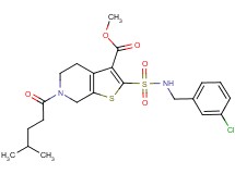 methyl 2-{[(3-chlorobenzyl)amino]sulfonyl}-6-(4-methylpentanoyl)-4,5,6,7-tetrahydrothieno[2,3-c]pyridine-3-carboxylate