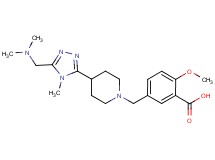 5-[(4-{5-[(dimethylamino)methyl]-4-methyl-4H-1,2,4-triazol-3-yl}piperidin-1-yl)methyl]-2-methoxybenzoic acid