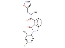 (3aR*,6S*)-2-(4-fluoro-2-methylphenyl)-N-(isoxazol-5-ylmethyl)-N-methyl-1-oxo-1,2,3,6,7,7a-hexahydro-3a,6-epoxyisoindole-7-carboxamide
