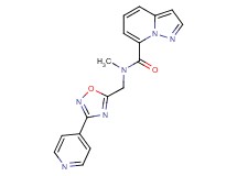 N-methyl-N-[(3-pyridin-4-yl-1,2,4-oxadiazol-5-yl)methyl]pyrazolo[1,5-a]pyridine-7-carboxamide