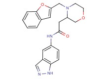 2-[4-(1-benzofuran-2-ylmethyl)-3-morpholinyl]-N-1H-indazol-5-ylacetamide