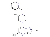 2,5-dimethyl-7-{4-[(3-methylpyridin-2-yl)methyl]piperazin-1-yl}pyrazolo[1,5-a]pyrimidine