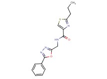 N-[(5-phenyl-1,3,4-oxadiazol-2-yl)methyl]-2-propyl-1,3-thiazole-4-carboxamide