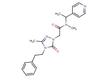 N-methyl-2-[3-methyl-5-oxo-4-(2-phenylethyl)-4,5-dihydro-1H-1,2,4-triazol-1-yl]-N-[1-(4-pyridinyl)ethyl]acetamide