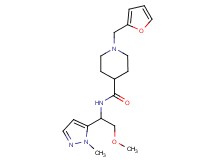 1-(2-furylmethyl)-N-[2-methoxy-1-(1-methyl-1H-pyrazol-5-yl)ethyl]-4-piperidinecarboxamide