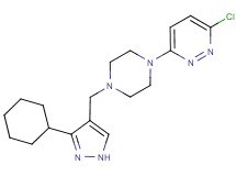 3-chloro-6-{4-[(3-cyclohexyl-1H-pyrazol-4-yl)methyl]piperazin-1-yl}pyridazine