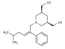 {(3R*,5S*)-1-[(2Z)-5-methyl-2-phenylhex-2-en-1-yl]piperidine-3,5-diyl}dimethanol