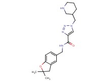 N-[(2,2-dimethyl-2,3-dihydro-1-benzofuran-5-yl)methyl]-1-(piperidin-3-ylmethyl)-1H-1,2,3-triazole-4-carboxamide