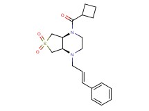 (4aR*,7aS*)-1-(cyclobutylcarbonyl)-4-[(2E)-3-phenyl-2-propen-1-yl]octahydrothieno[3,4-b]pyrazine 6,6-dioxide