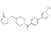 1-[(1-{[6-(1-methyl-1H-pyrazol-4-yl)pyridin-3-yl]carbonyl}piperidin-4-yl)methyl]pyrrolidin-2-one