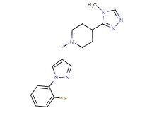1-{[1-(2-fluorophenyl)-1H-pyrazol-4-yl]methyl}-4-(4-methyl-4H-1,2,4-triazol-3-yl)piperidine