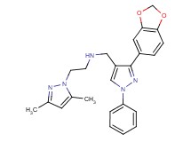 N-{[3-(1,3-benzodioxol-5-yl)-1-phenyl-1H-pyrazol-4-yl]methyl}-2-(3,5-dimethyl-1H-pyrazol-1-yl)ethanamine