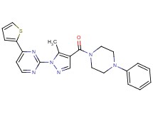 2-{5-methyl-4-[(4-phenyl-1-piperazinyl)carbonyl]-1H-pyrazol-1-yl}-4-(2-thienyl)pyrimidine