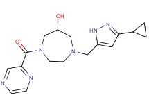1-[(3-cyclopropyl-1H-pyrazol-5-yl)methyl]-4-(pyrazin-2-ylcarbonyl)-1,4-diazepan-6-ol