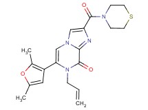 7-allyl-6-(2,5-dimethyl-3-furyl)-2-(thiomorpholin-4-ylcarbonyl)imidazo[1,2-a]pyrazin-8(7H)-one