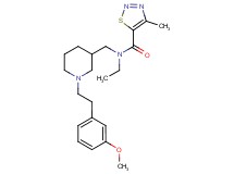 N-ethyl-N-({1-[2-(3-methoxyphenyl)ethyl]-3-piperidinyl}methyl)-4-methyl-1,2,3-thiadiazole-5-carboxamide