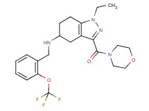 1-ethyl-3-(4-morpholinylcarbonyl)-N-[2-(trifluoromethoxy)benzyl]-4,5,6,7-tetrahydro-1H-indazol-5-amine