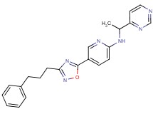 5-[3-(3-phenylpropyl)-1,2,4-oxadiazol-5-yl]-N-(1-pyrimidin-4-ylethyl)pyridin-2-amine