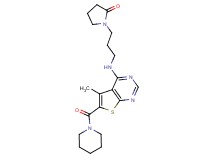 1-(3-{[5-methyl-6-(1-piperidinylcarbonyl)thieno[2,3-d]pyrimidin-4-yl]amino}propyl)-2-pyrrolidinone