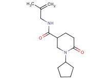 1-cyclopentyl-N-(2-methyl-2-propen-1-yl)-6-oxo-3-piperidinecarboxamide